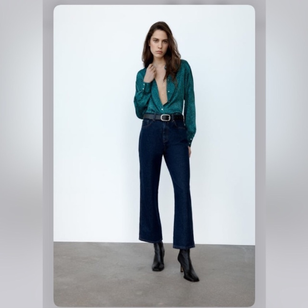 Printed Satin Shirt | Zara
